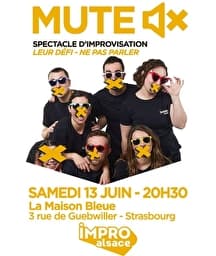Illustration de l'événement : Show d'IMPRO Alsace : Mute, leur défi : ne pas parler