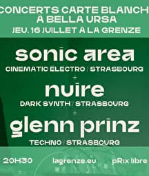 Illustration de l'événement : Concerts Bella Ursa Recordings : SONIC AREA + Glenn Prinz à La Grenze