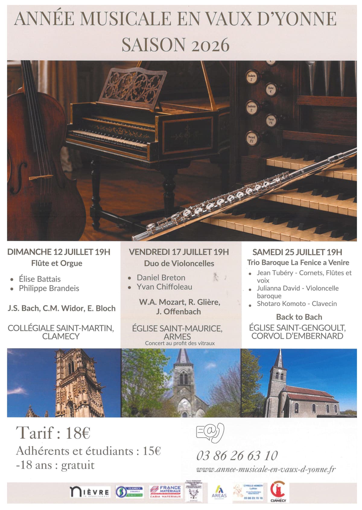 Illustration de l'événement : Concert Fédémuse : Concert Trio baroque « La Fenice a venire »