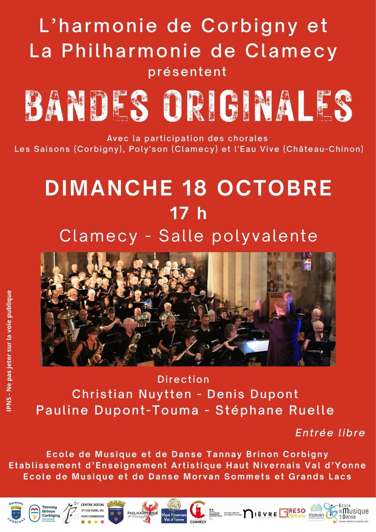 Illustration de l'événement : L'harmonie de Corbigny et la Philharmonie de Clamecy présentent : Bandes Originales