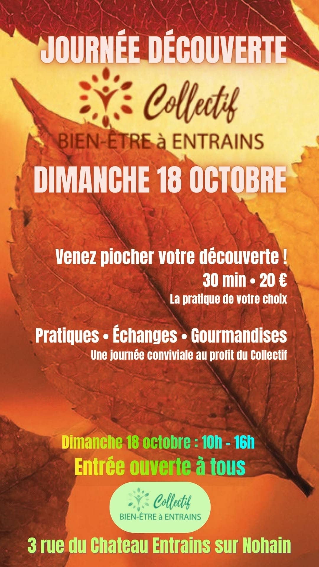 Illustration de l'événement : Journée découverte - Collectif Bien-Être à Entrains