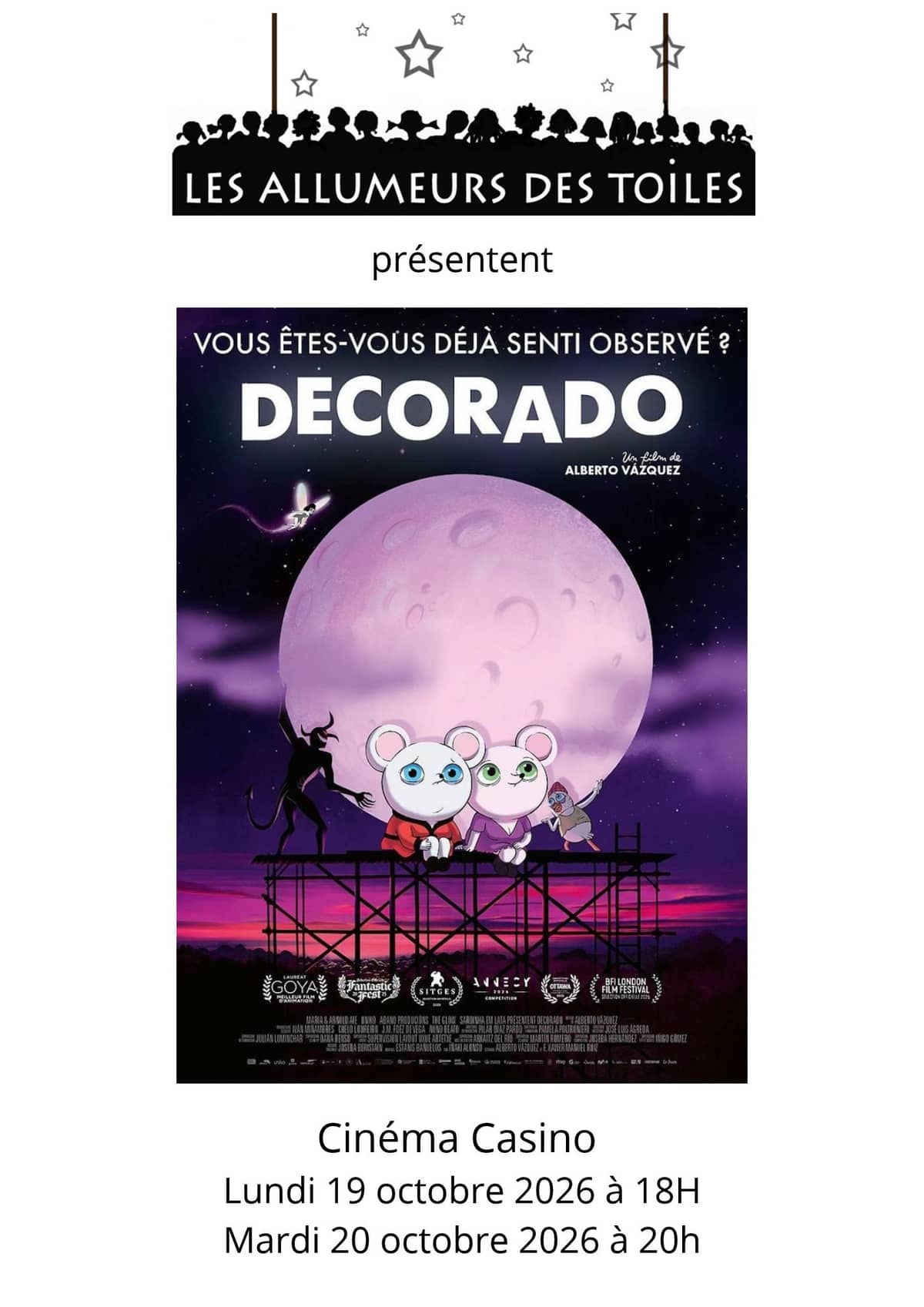 Illustration de l'événement : Les Allumeurs des Toiles présentent : "Decorado" - Animation pour adultes de Alberto Vazquez