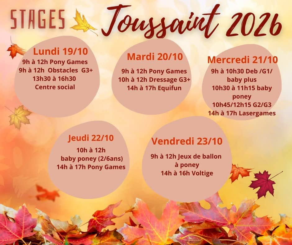 Illustration de l'événement : Stages Toussaint 2026 - 1ère semaine