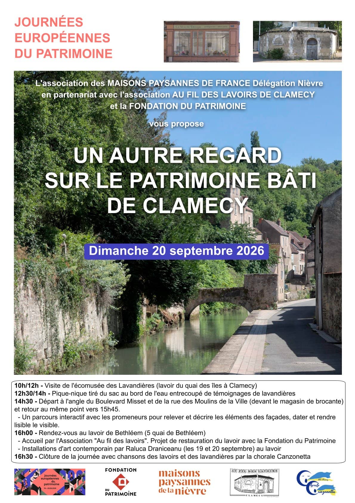 Illustration de l'événement : Journées Européennes du Patrimoine - Un autre regard sur le patrimoine bâti de Clamecy