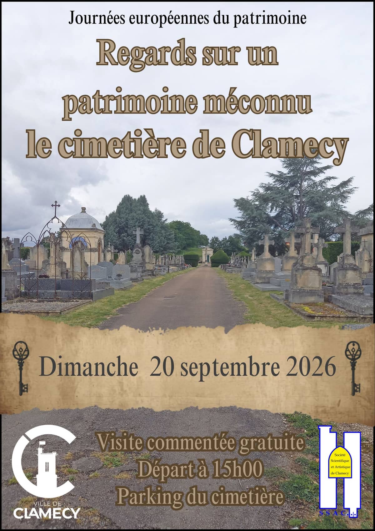 Illustration de l'événement : Journées Européennes du Patrimoine - Promenade commentée : "Regard sur un patrimoine méconnu : le cimetière de Clamecy"