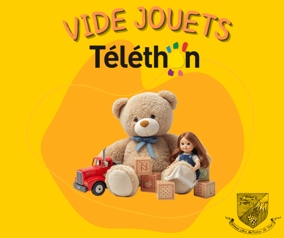 Illustration de l'événement : Vide jouets - Pirates de Cour - Téléthon 2026