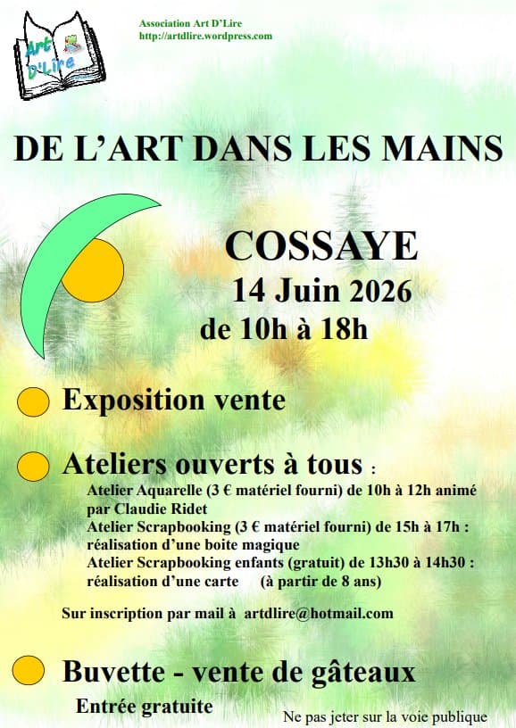 Illustration de l'événement : Exposition/vente "de l'art dans les mains"