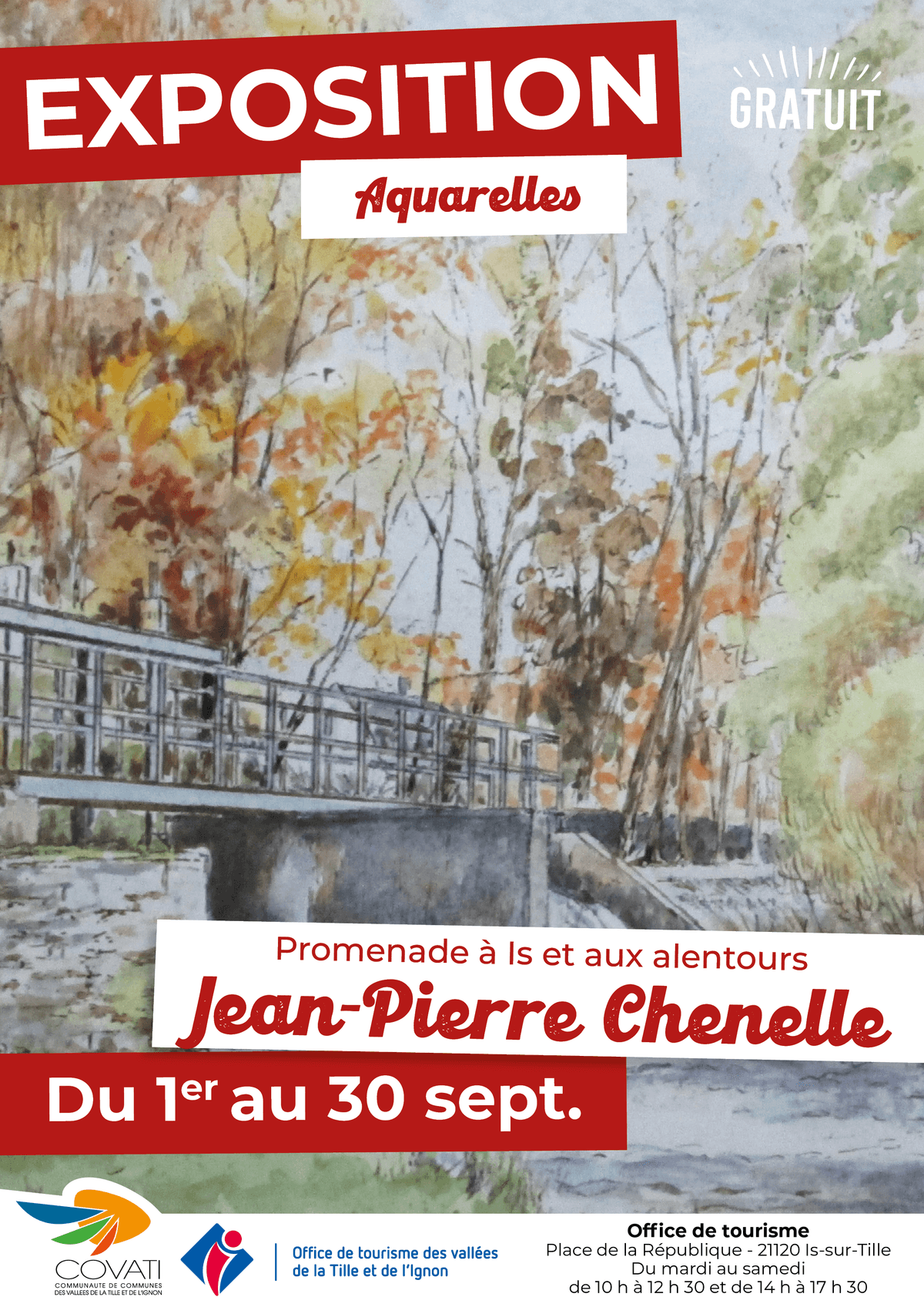 Illustration de l'événement : Exposition d'aquarelles : Jean-Pierre Chenelle