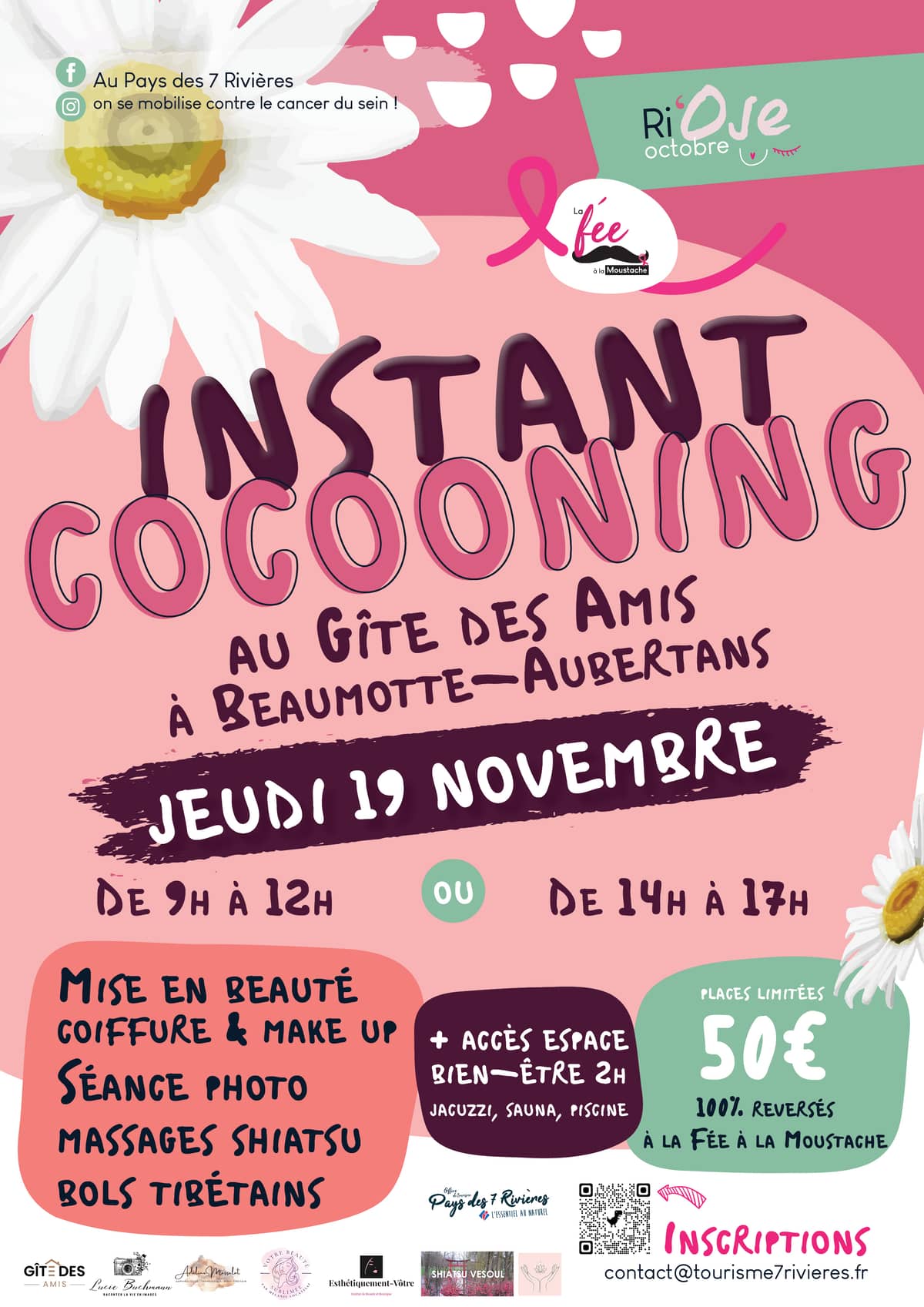 Illustration de l'événement : Instant cocooning pour Octobre Rose à Aubertans
