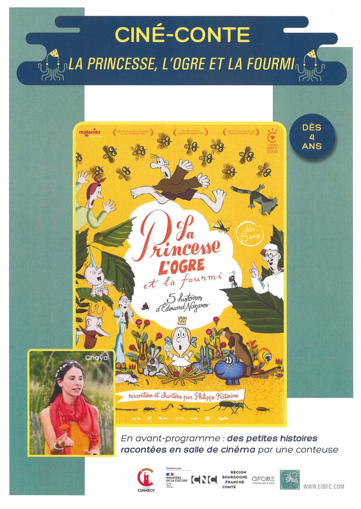 Illustration de l'événement : Cin'Espiègle : "La princesse, l'ogre et la fourmi" - Cinéma Casino