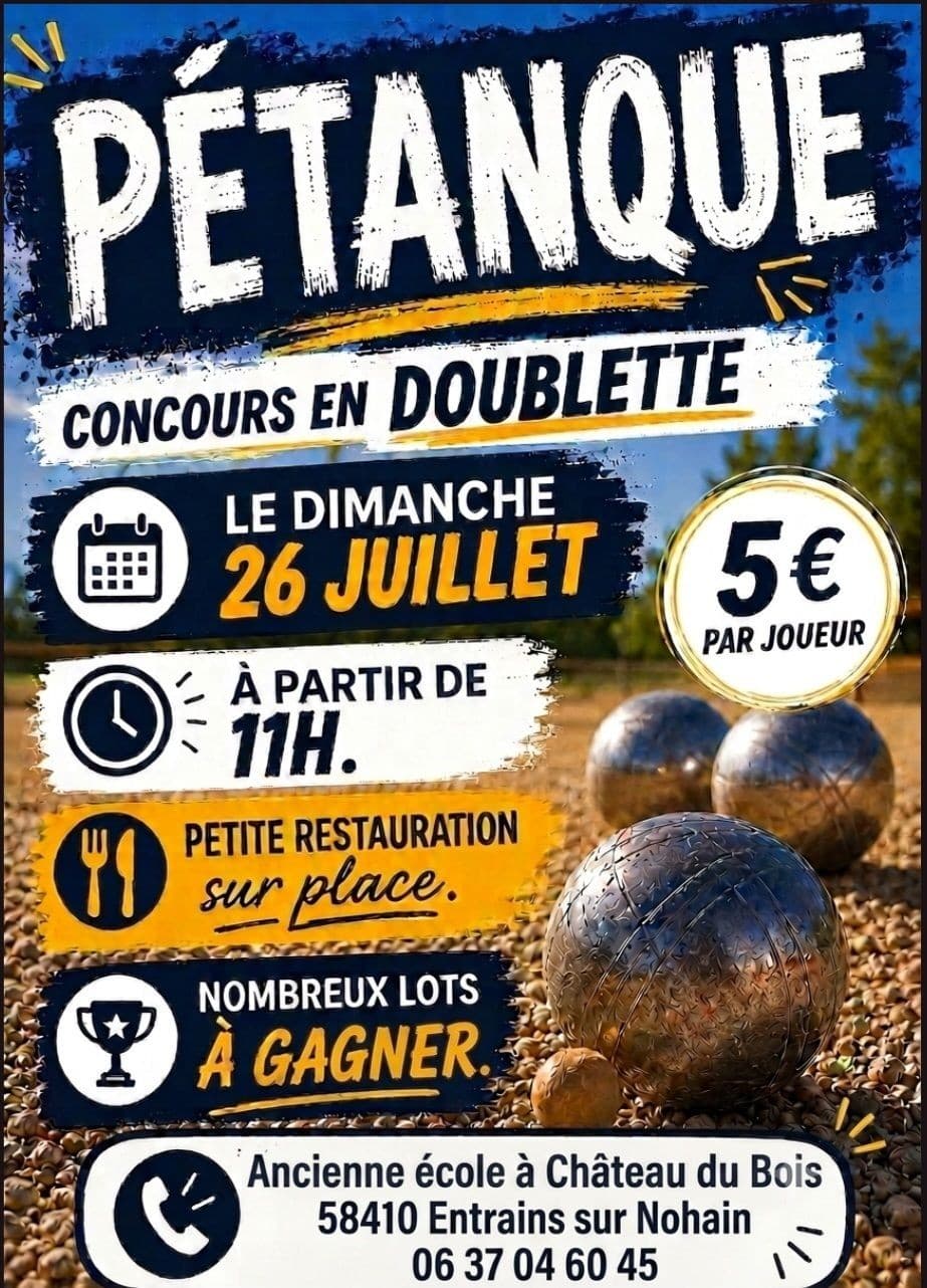 Illustration de l'événement : Pétanque - Concours en doublette