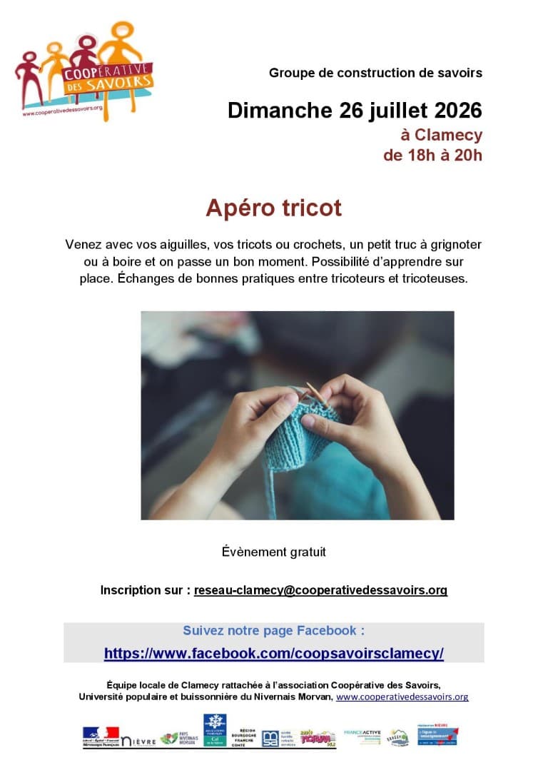 Illustration de l'événement : La Coopérative des Savoirs propose : Apéro tricot