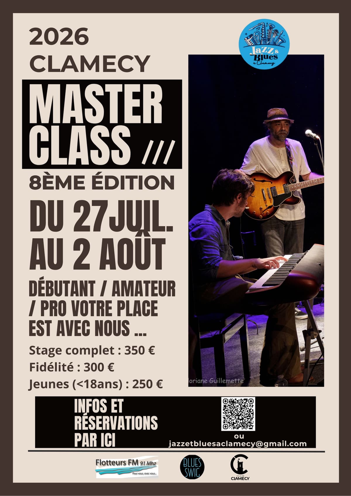 Illustration de l'événement : Masterclass Jazz-Blues