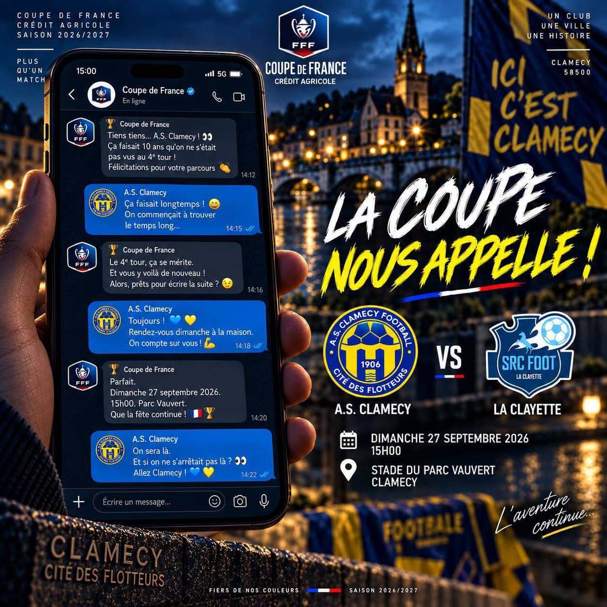 Illustration de l'événement : Match A.S. Clamecy Football VS SRC Foot La Clayette
