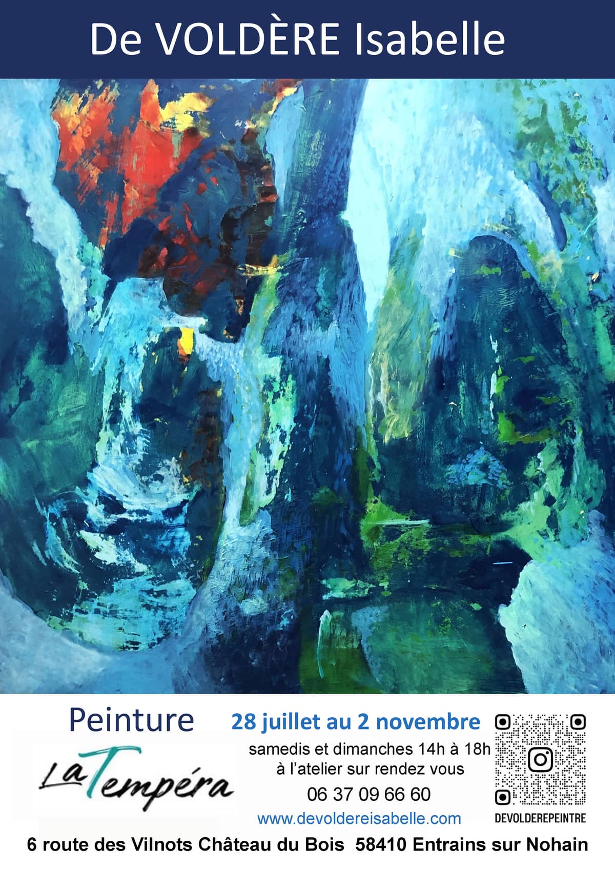 Illustration de l'événement : Exposition de peinture d'Isabelle De Voldère "Nuit d'été"