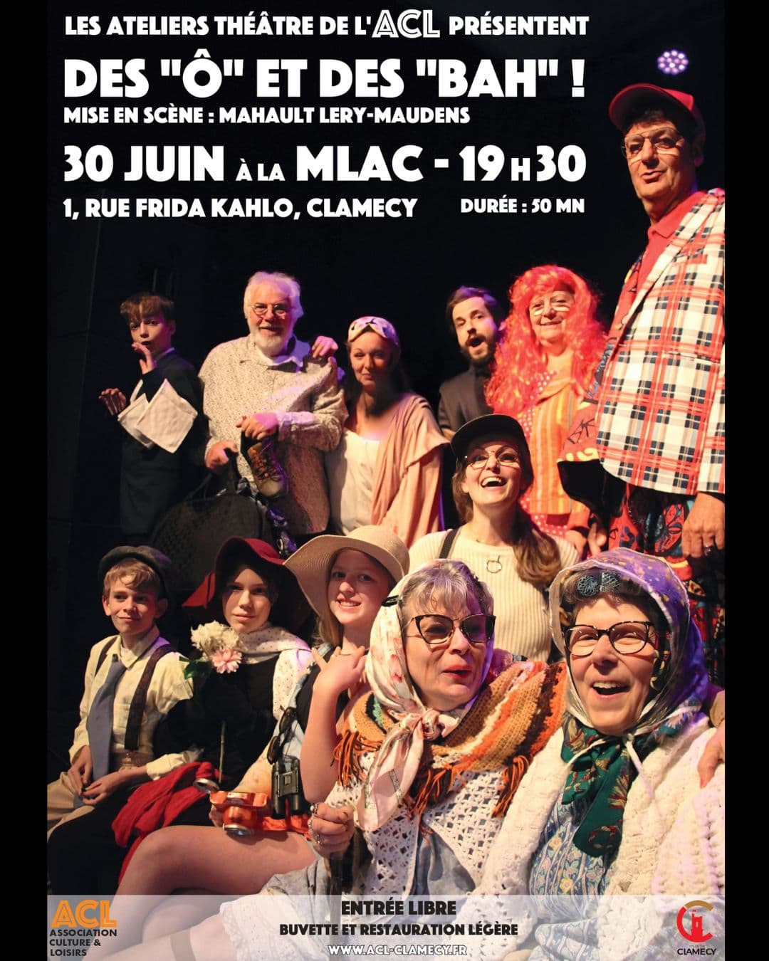 Illustration de l'événement : Les ateliers théâtre de l'ACL présentent : Des "Ô" et des "Bah" !