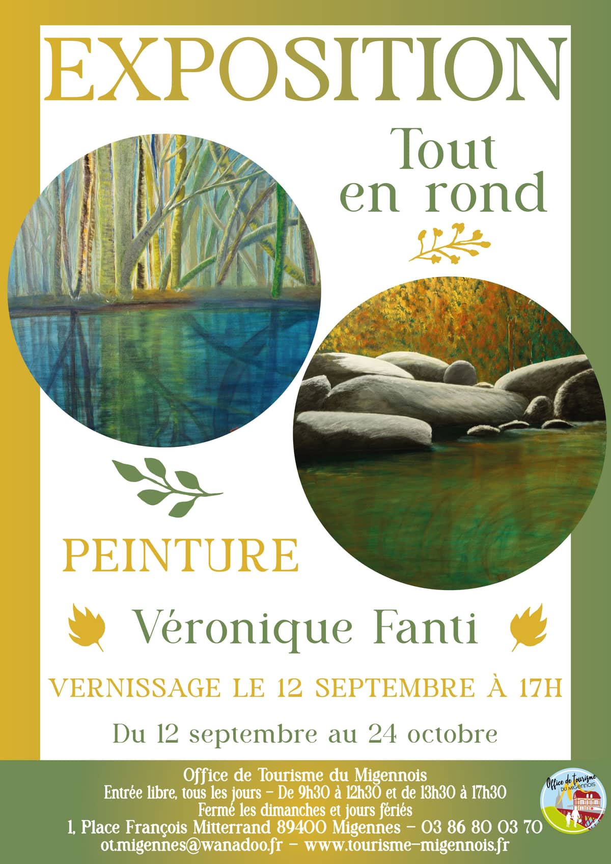 Illustration de l'événement : Exposition - Tout en Rond - Peinture sur Tondo - Véronique Fanti