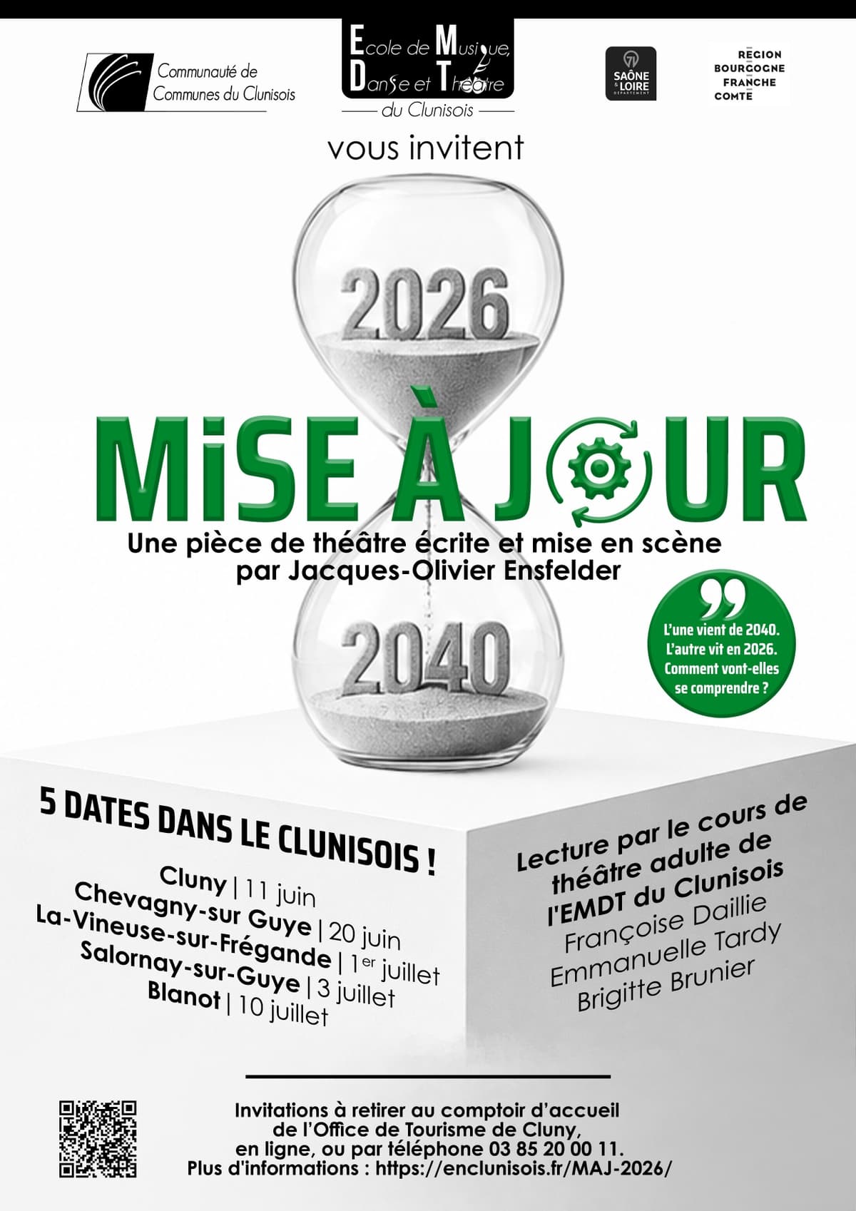 Illustration de l'événement : Tournée lecture théâtre dans le Clunisois
