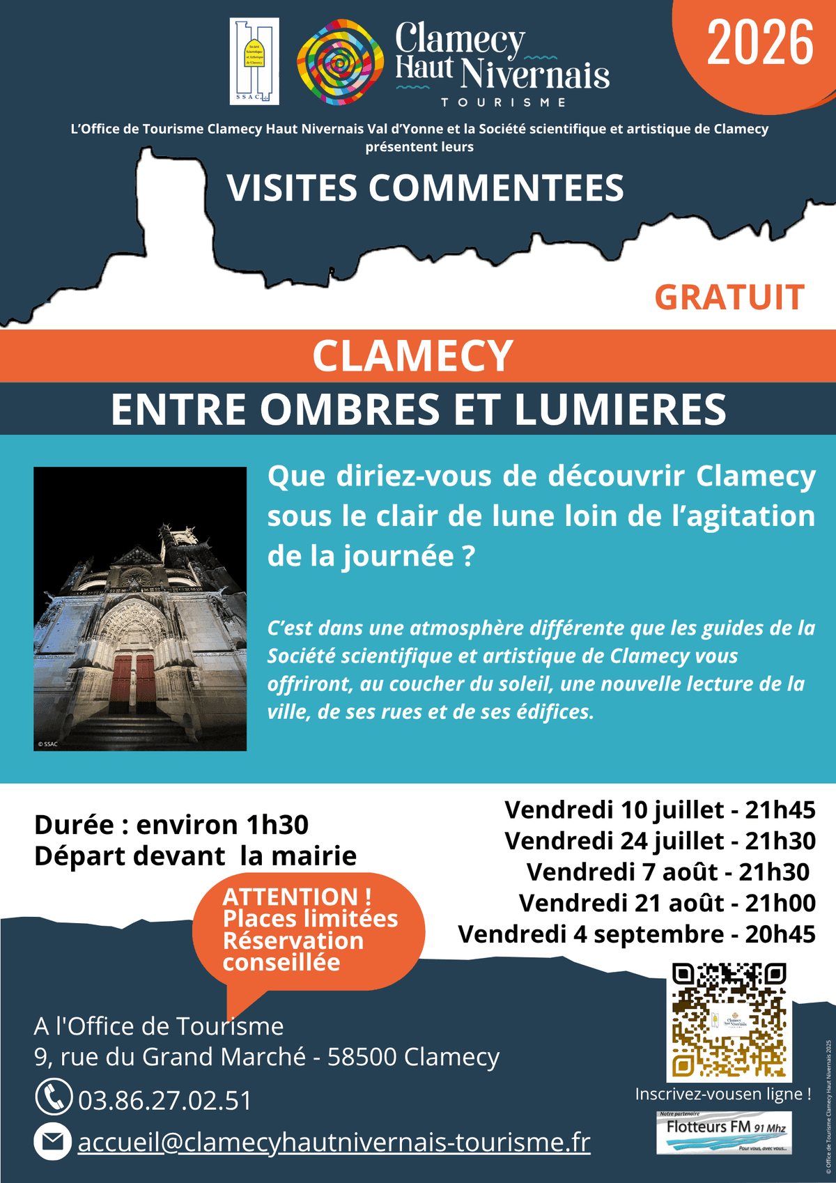 Illustration de l'événement : Visites commentées : Clamecy - Entre ombres et lumières