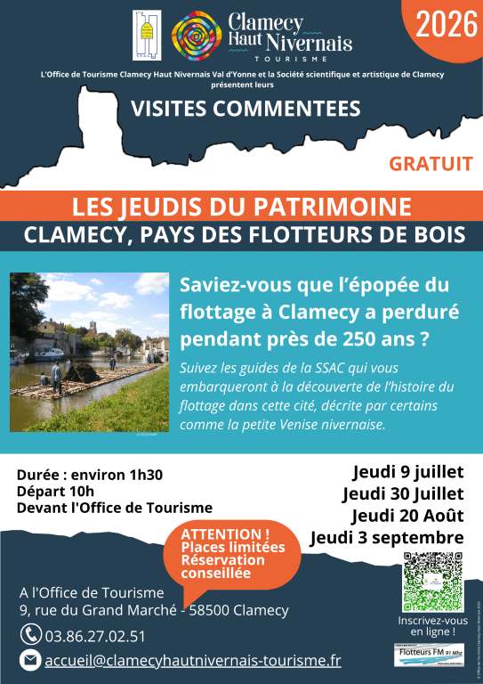Illustration de l'événement : Visite commentée - Clamecy, pays des flotteurs de bois