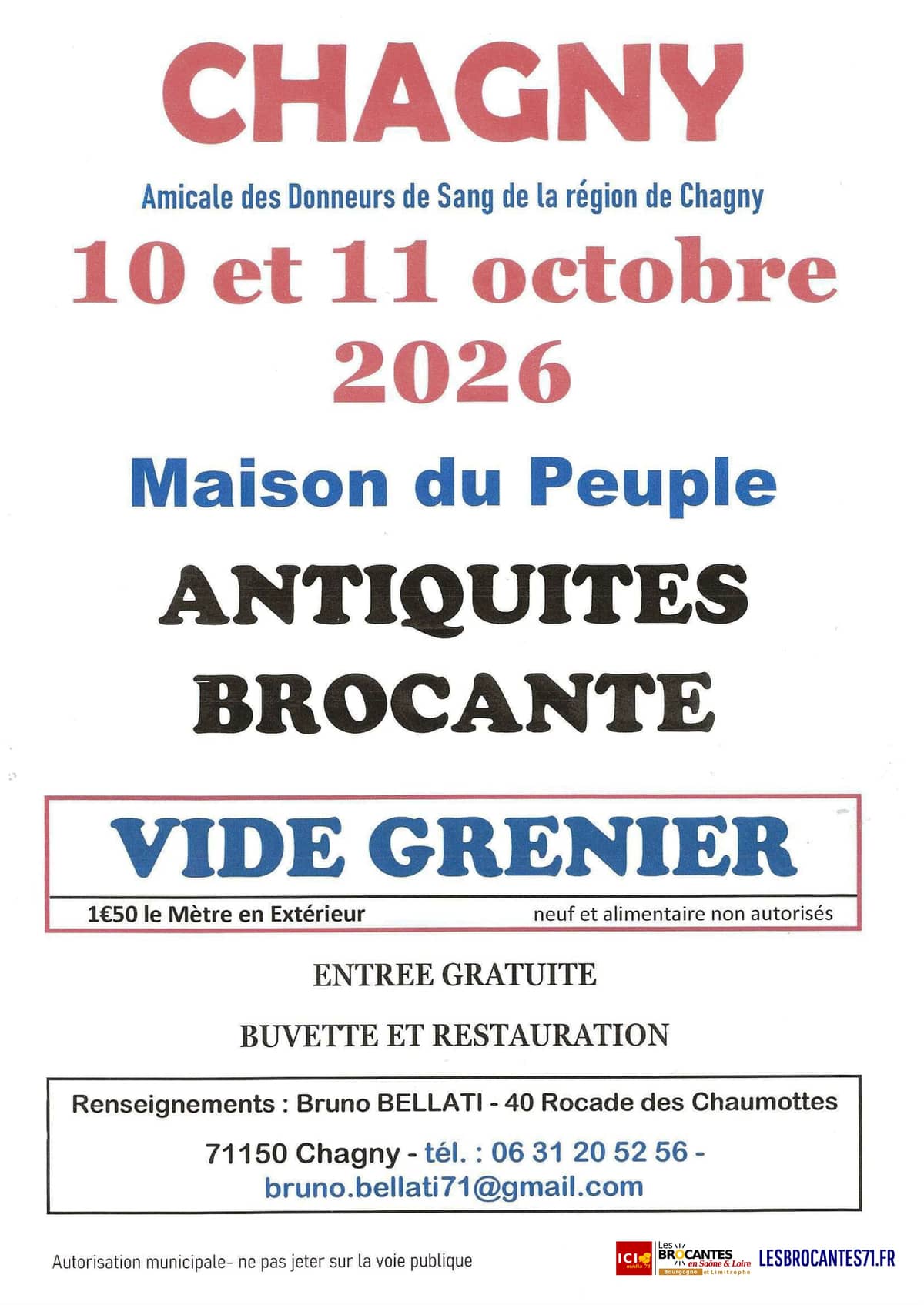 Illustration de l'événement : Brocante - vide-grenier de l'amicale des donneurs de sang