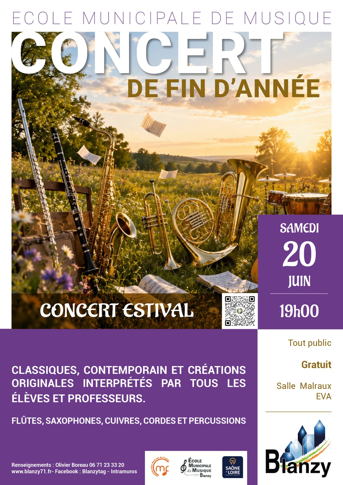 Illustration de l'événement : Concert de fin d'année de l'Ecole Municipale de Musique