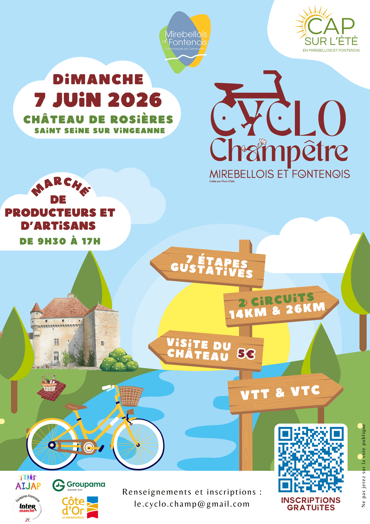 Illustration de l'événement : Cyclo Champêtre en Mirebellois et Fontenois
