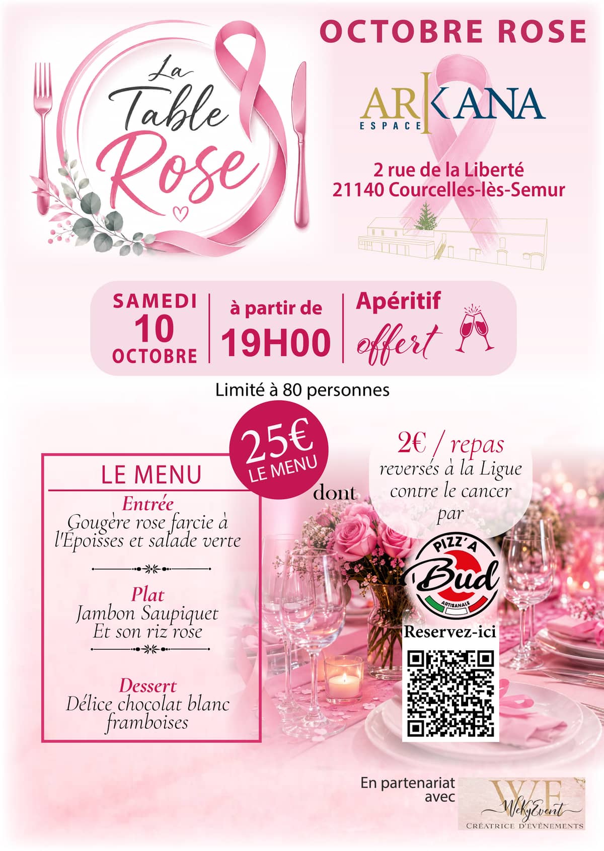 Illustration de l'événement : La Table Rose à l'Espace Arkana
