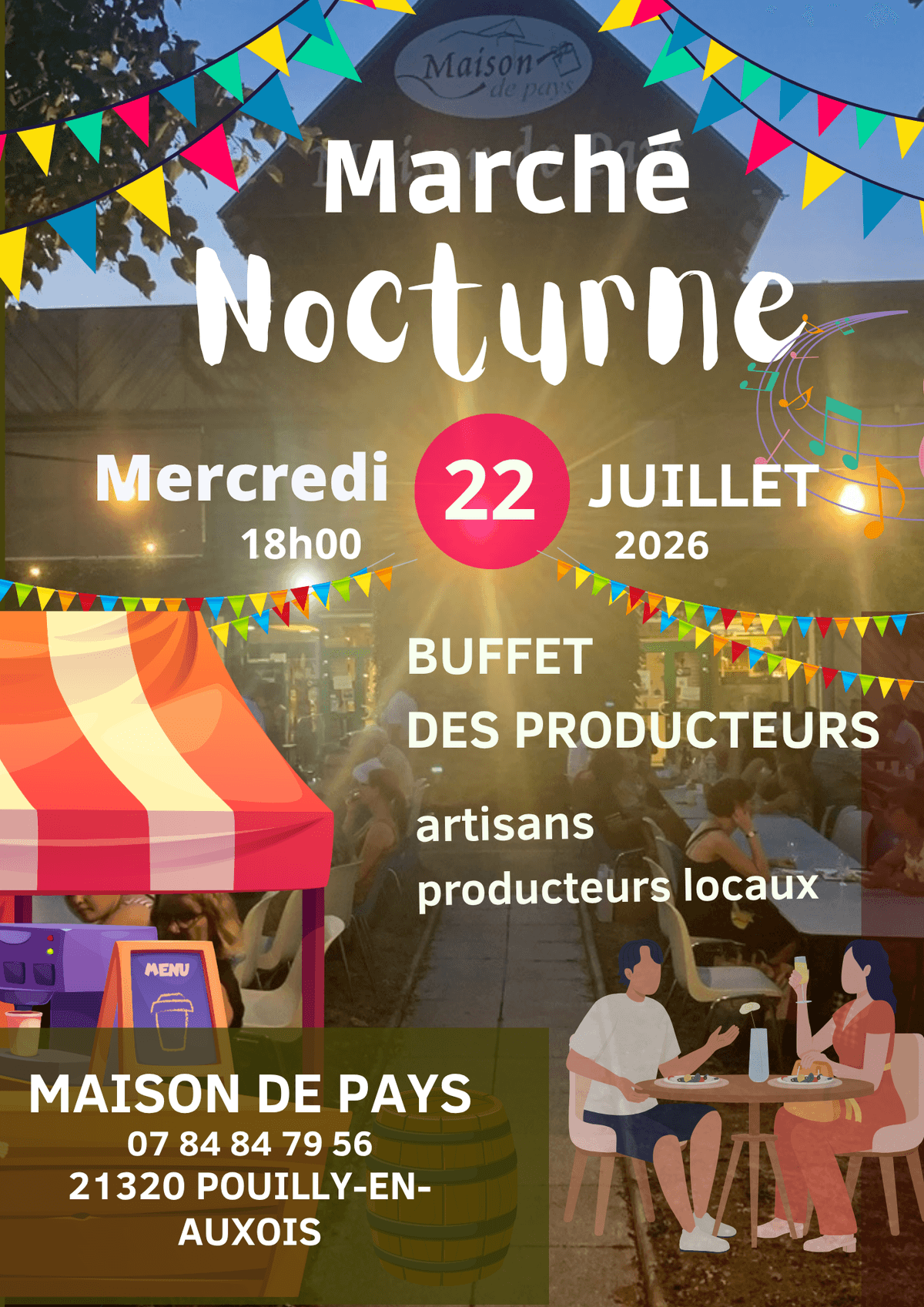 Illustration de l'événement : Marché Nocturne de la Maison de Pays