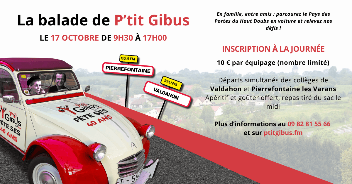 Illustration de l'événement : Balade de Territoire - 40 ans de P'tit Gibus FM