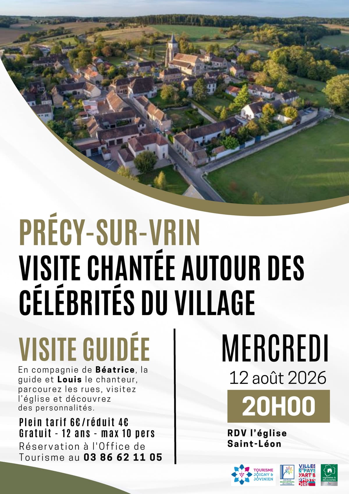 Illustration de l'événement : Visite guidée Précy-sur-Vrin "Les personnages qui ont marqué l'histoire du village et au-delà"