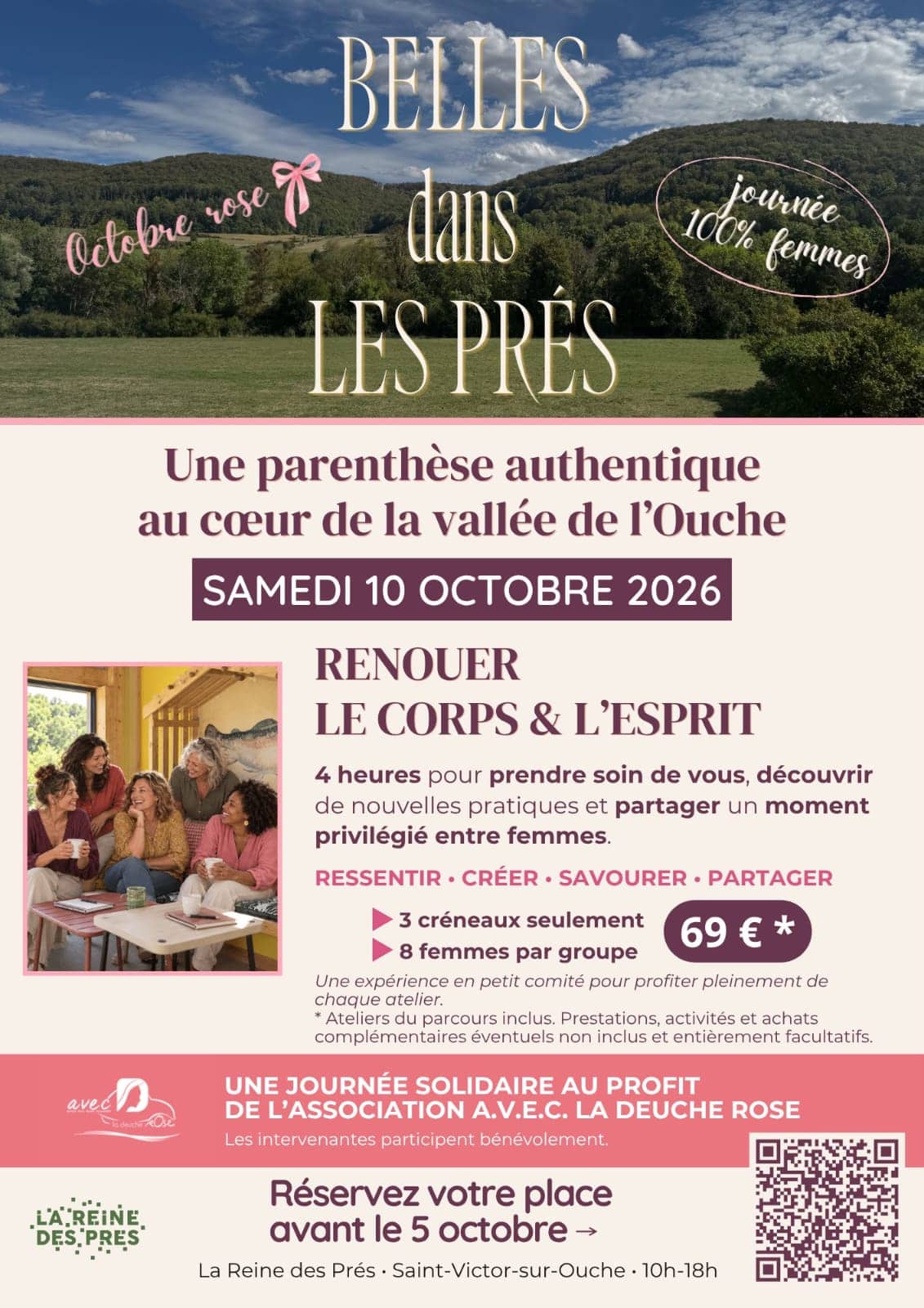 Illustration de l'événement : Journée solidaire "Belles des Prés : renouer le corps & l'esprit"