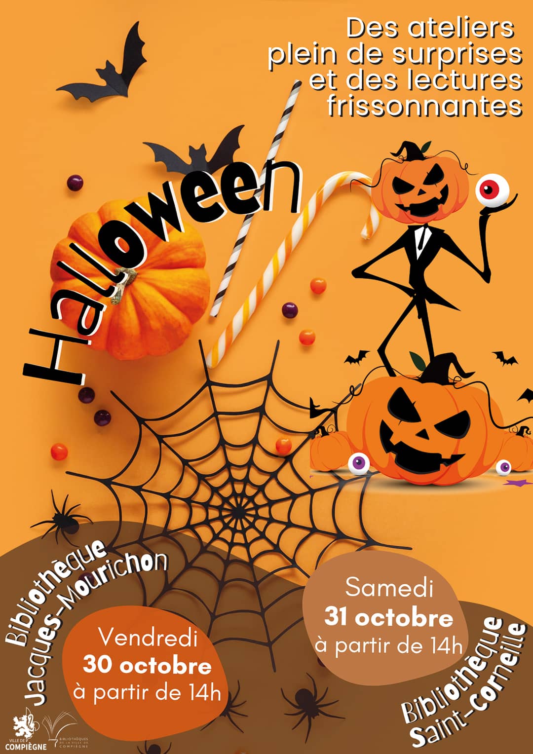 Illustration de l'événement : Halloween à la bibliothèque | Saint-Corneille