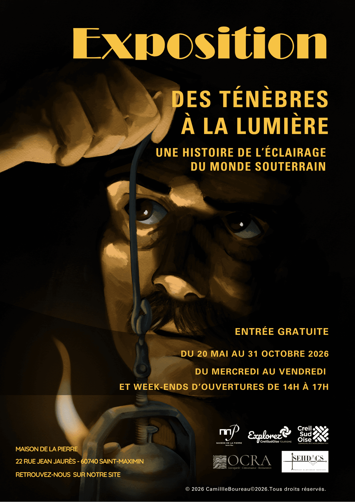 Illustration de l'événement : Exposition | "Des ténèbres à la lumière, une histoire de l’éclairage du monde souterrain"