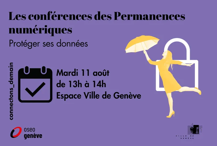 Illustration de l'événement : Conférence "Protéger ses données" - Permanence numérique Rive gauche