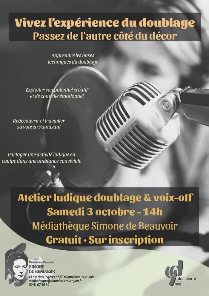 Illustration de l'événement : Atelier doublage et voix off