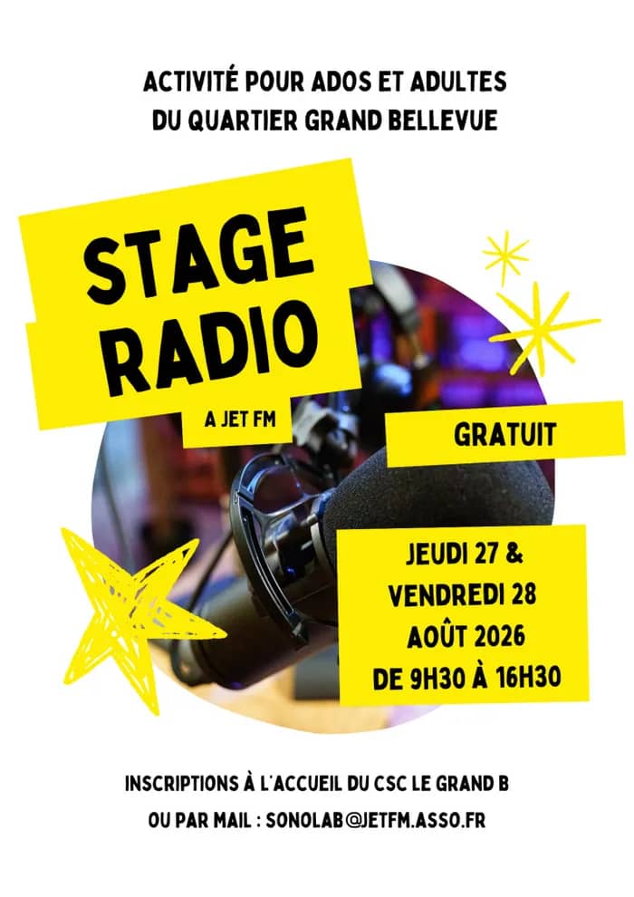 Illustration de l'événement : Stage radio à Jet FM – Saint-Herblain
