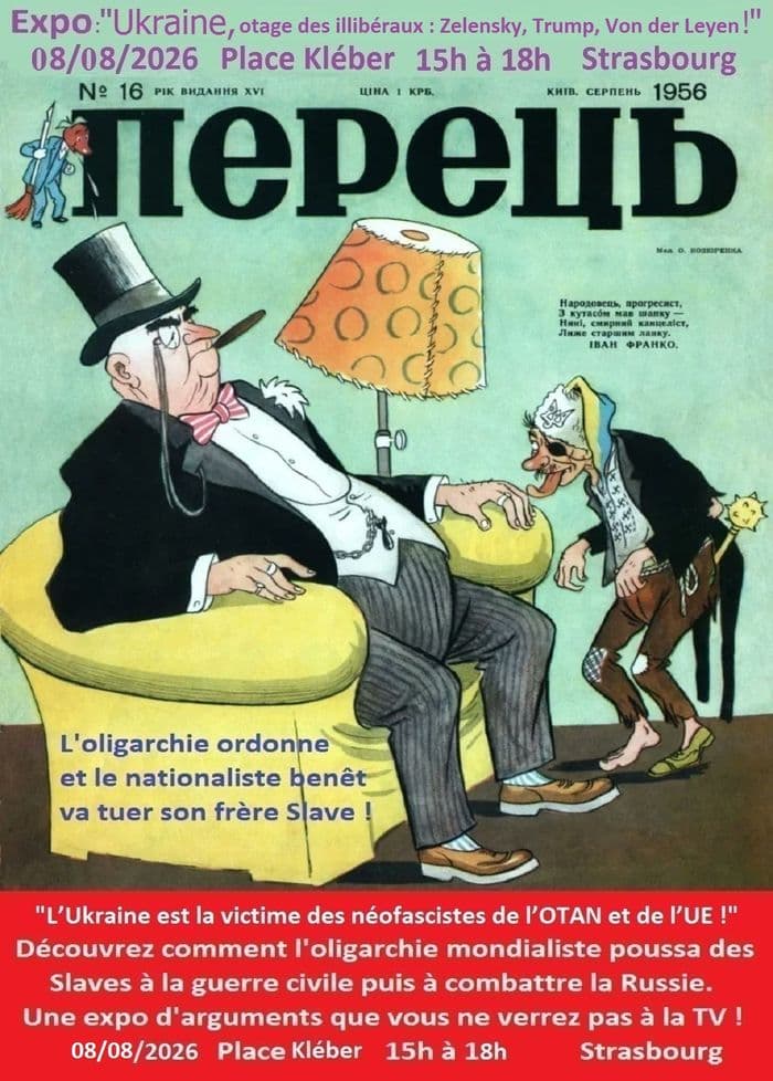 Illustration de l'événement : Expo : " Ukraine, otage des illibéraux Zelensky, Trump, von der Leyen ! "