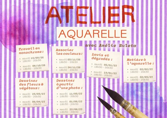 Illustration de l'événement : ATELIERS AQUARELLE 2026/2027
