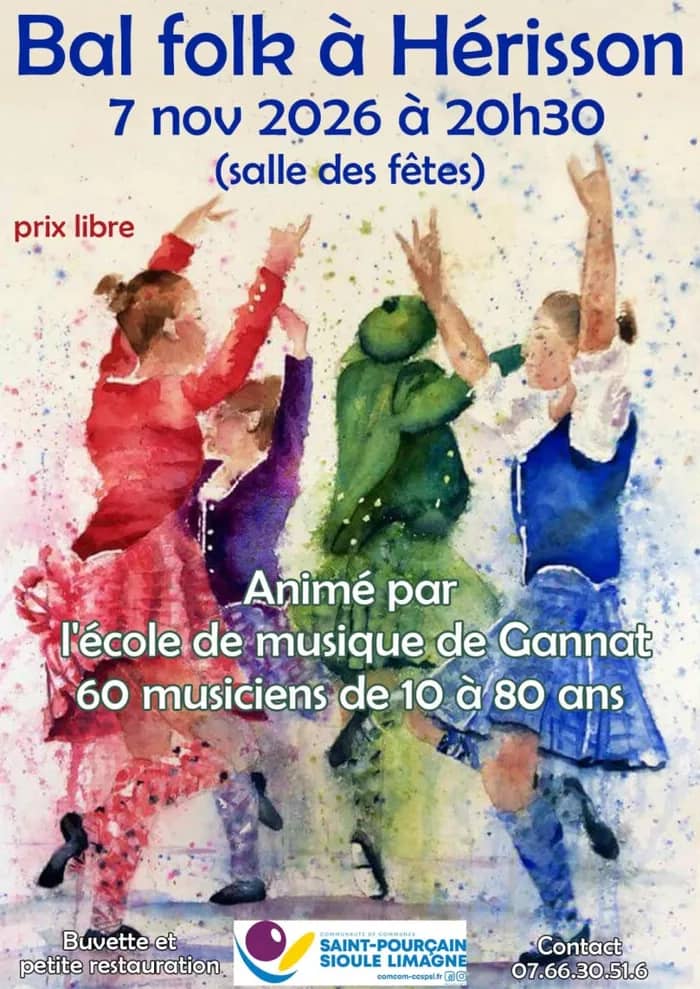 Illustration de l'événement : Bal Folk - Hérisson - 7 novembre 2026
