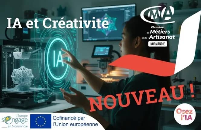Illustration de l'événement : Atelier découverte : L’IA au Service de Votre Créativité Artisanale, à la CMA Normandie à Alençon (61)
