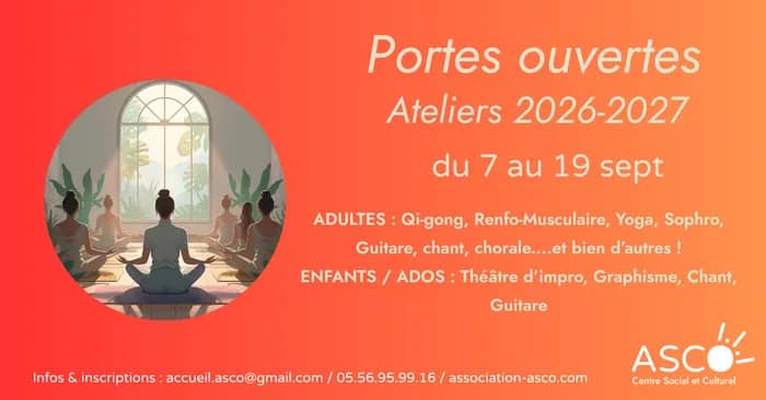Illustration de l'événement : Portes ouvertes ateliers ASCO saison 2026-2027