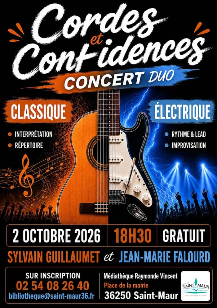 Illustration de l'événement : Cordes et Confidences ; concert duo de guitares