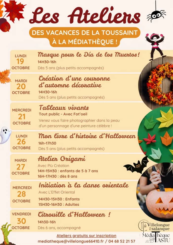Illustration de l'événement : Programme des vacances de la Toussaint