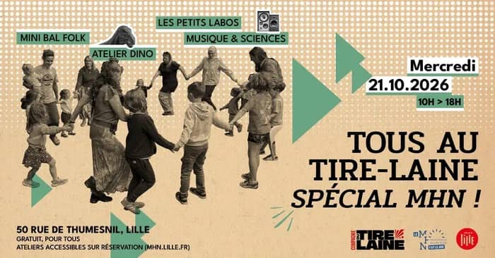 Illustration de l'événement : Tous au Tire-laine, spécial Musée d'Histoire Naturelle !