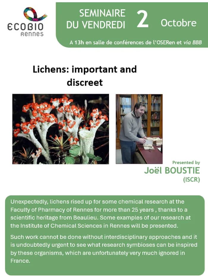 Illustration de l'événement : Lichens: important and discreet