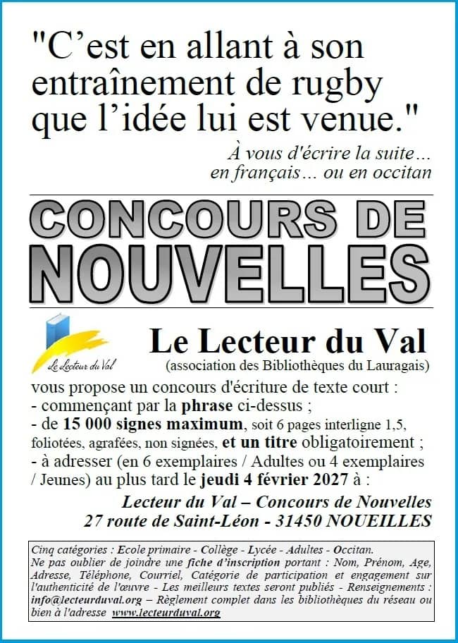 Illustration de l'événement : Concours de nouvelles, en français ou en occitan