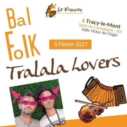 Illustration de l'événement : Bal folk de La Virevolte avec le Duo Maï et les Tralala Lovers