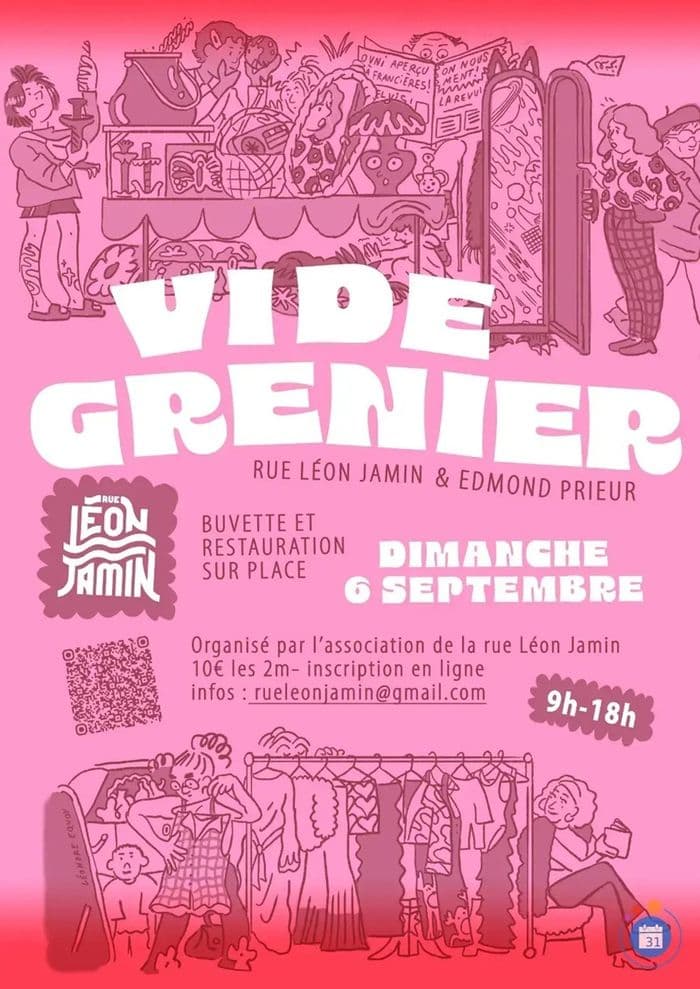 Illustration de l'événement : Vide-grenier de la rue Léon Jamin