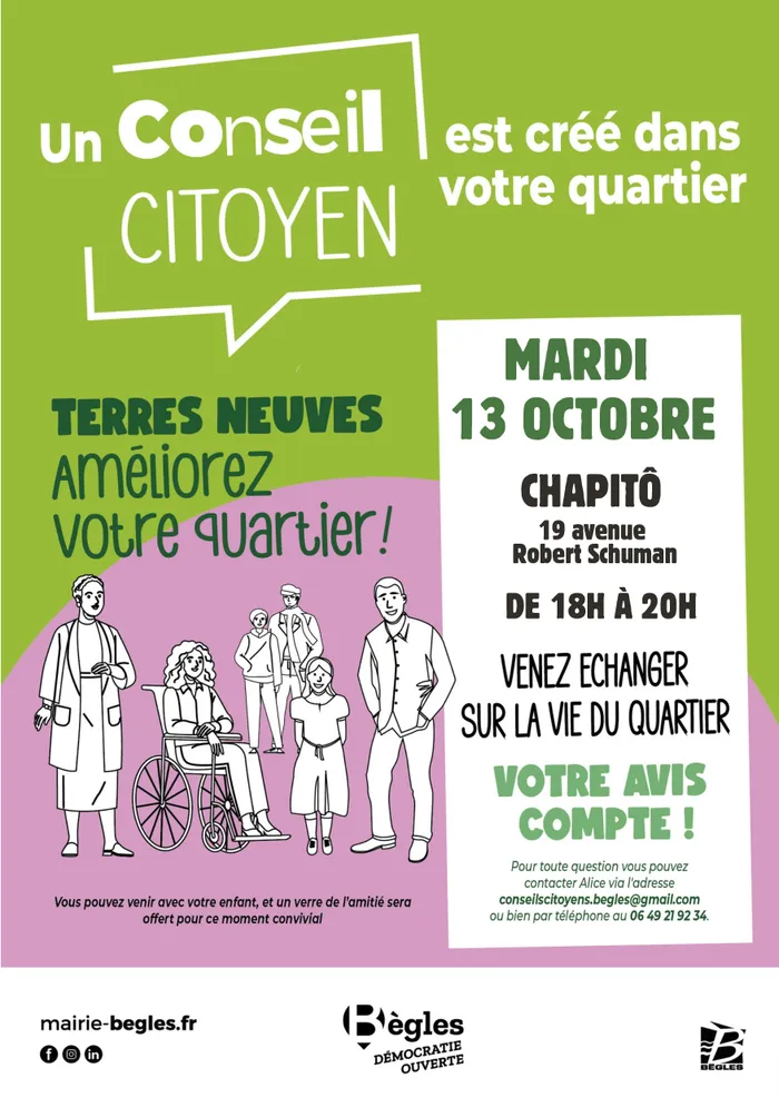 Illustration de l'événement : Conseil citoyen du quartier Terres Neuves